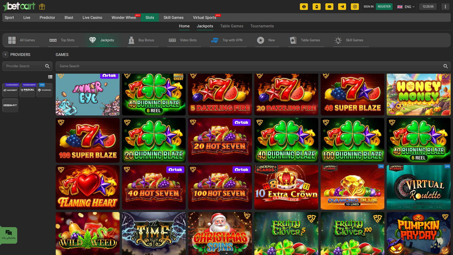 Betcart Casino Desktop Jackpot