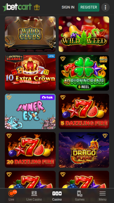 Betcart Casino Mobile Jackpot