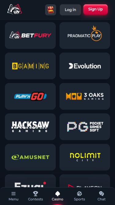 BetFury Casino Mobile Game Developers