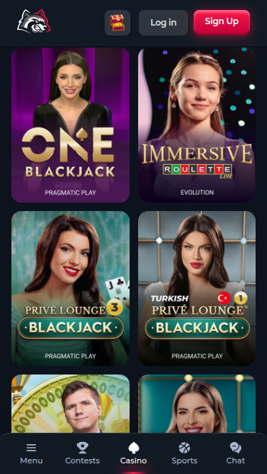 BetFury Casino Mobile Live Dealer