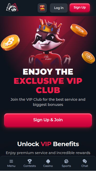 BetFury Casino Mobile VIP Program