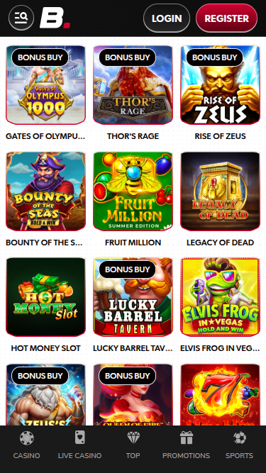 Betista Casino Mobile Games