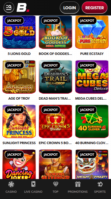 Betista Casino Mobile Jackpot