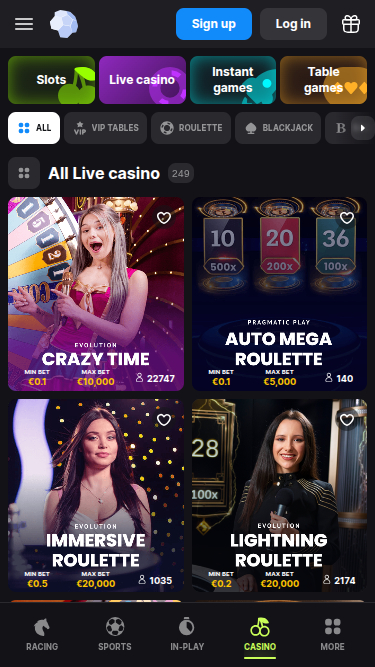 BetMaster Casino Mobile Live Dealer