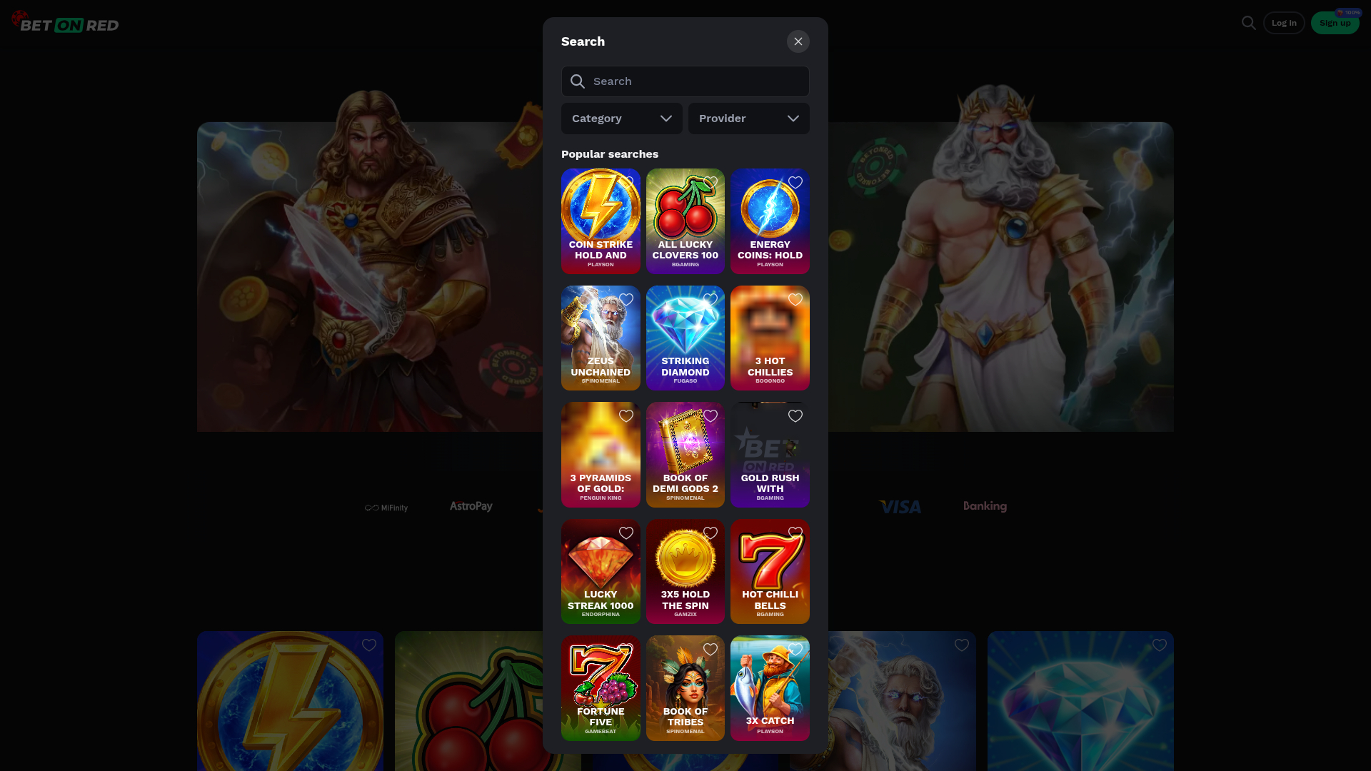 BetOnRed Casino Desktop Games
