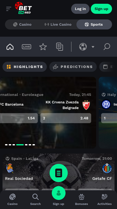 BetOnRed Casino Mobile Sports Betting