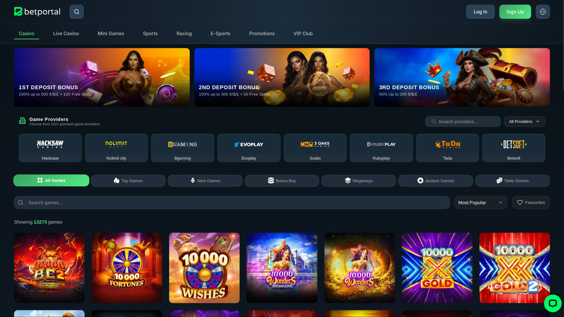 Betportal Casino Desktop Games