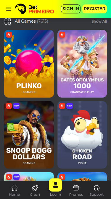 BetPRIMEIRO Casino Mobile Games