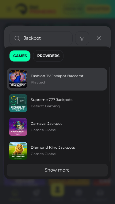 BetPRIMEIRO Casino Mobile Jackpot