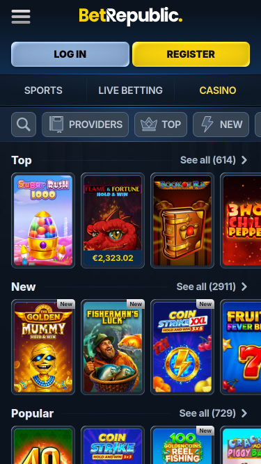 BetRepublic Casino Games