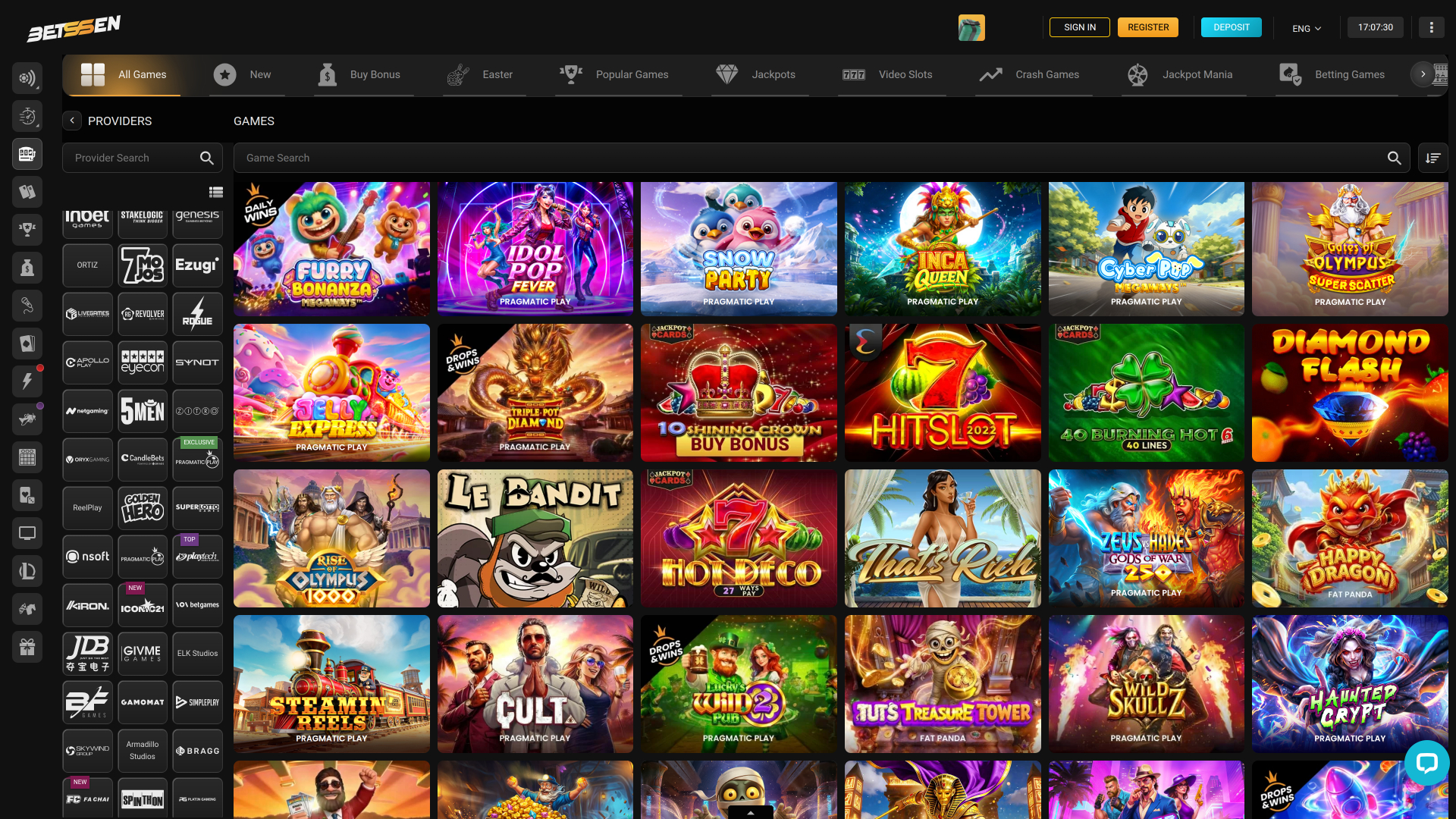 Betssen Casino Desktop Game Developers