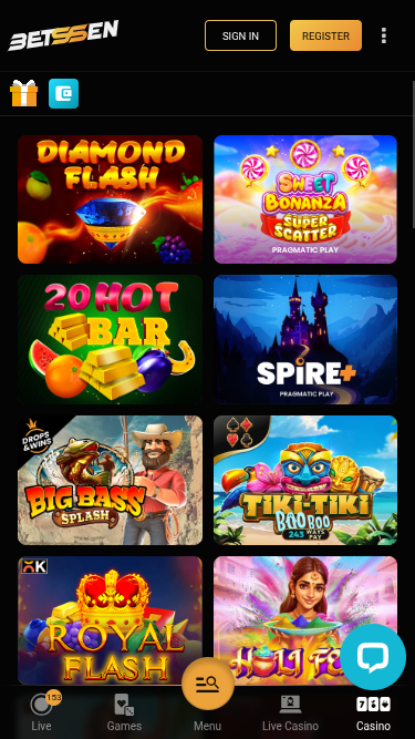 Betssen Casino Mobile Games