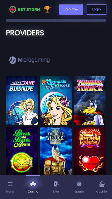 BetStorm Casino Mobile Game Developers