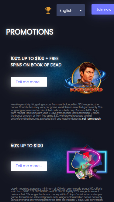 BetStorm Casino Mobile Promotions