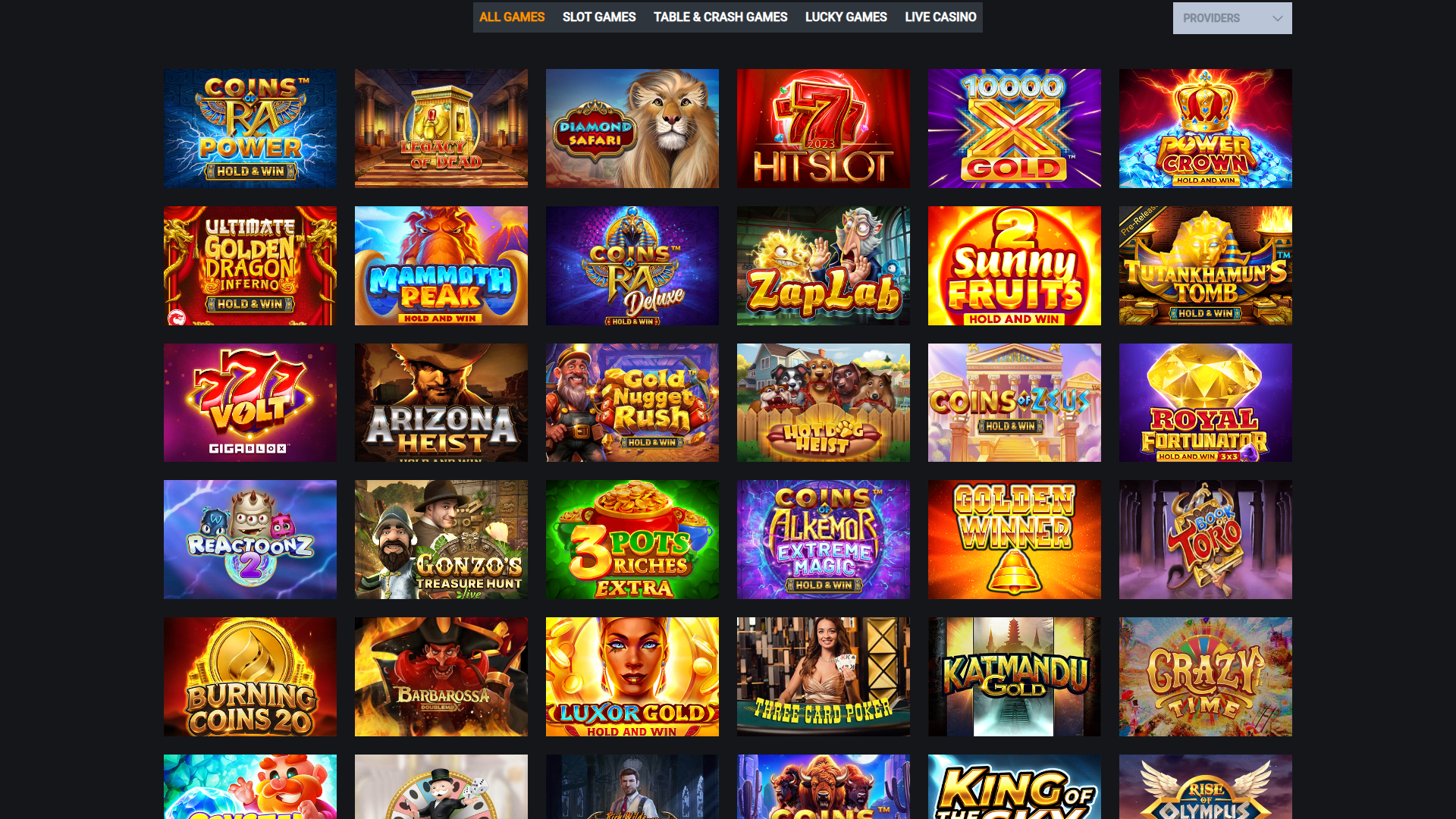 Betstro Casino Desktop Games