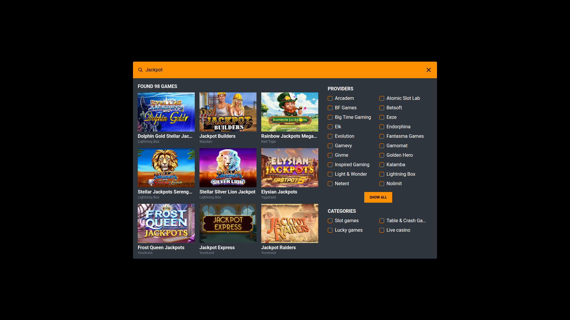 Betstro Casino Desktop Jackpot