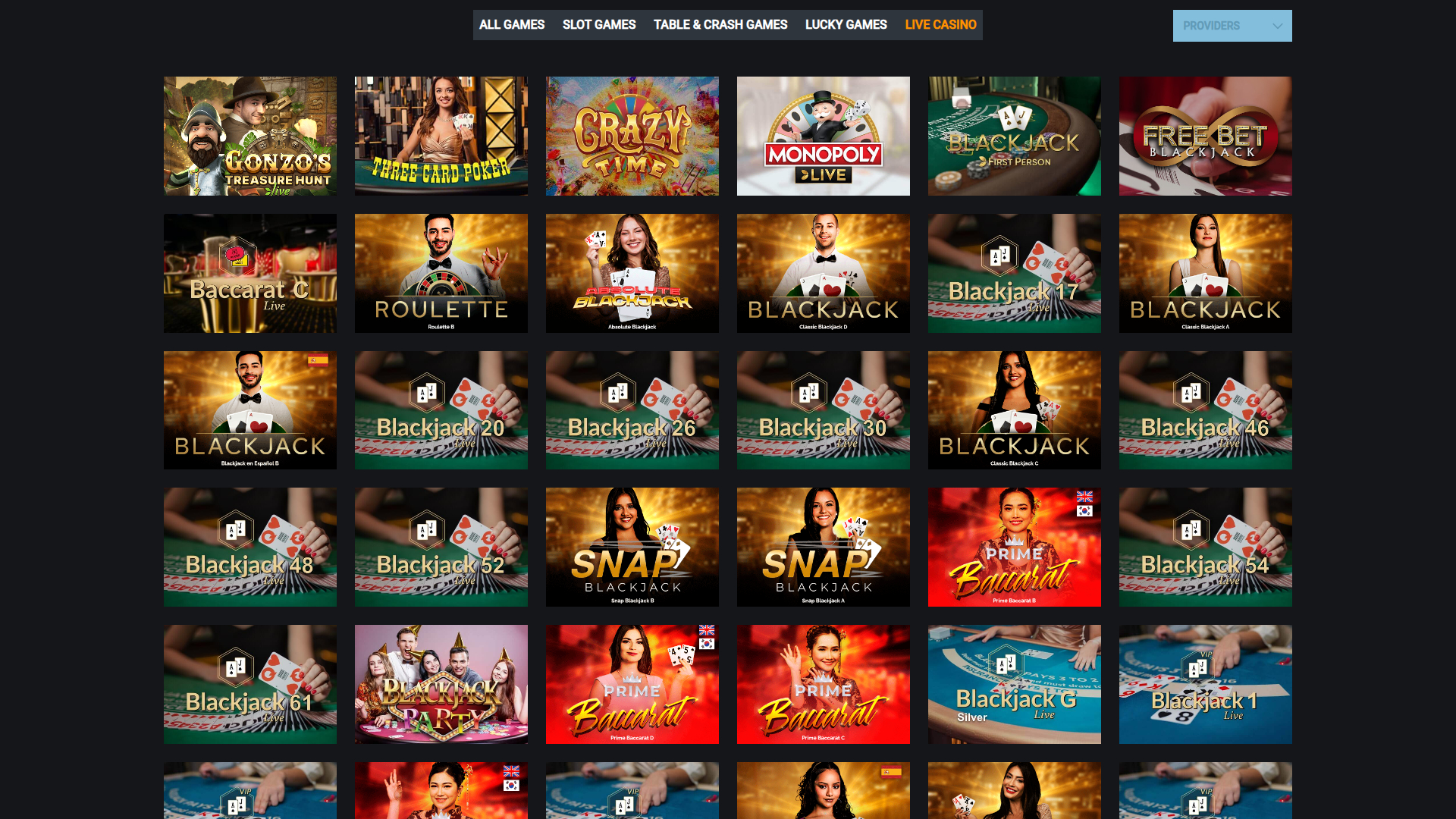 Betstro Casino Desktop Live Dealer