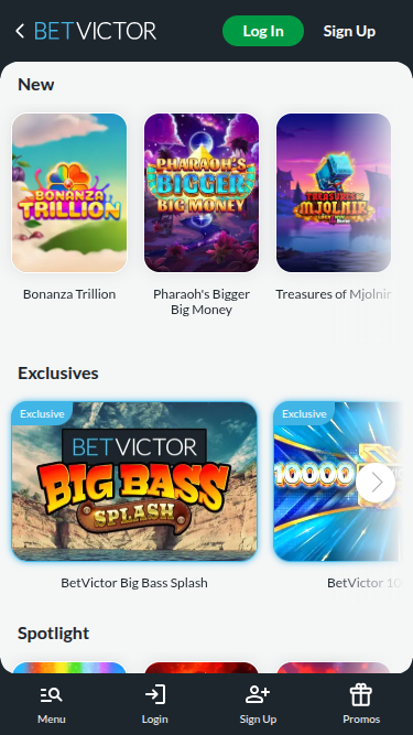 BetVictor Casino Mobile Games