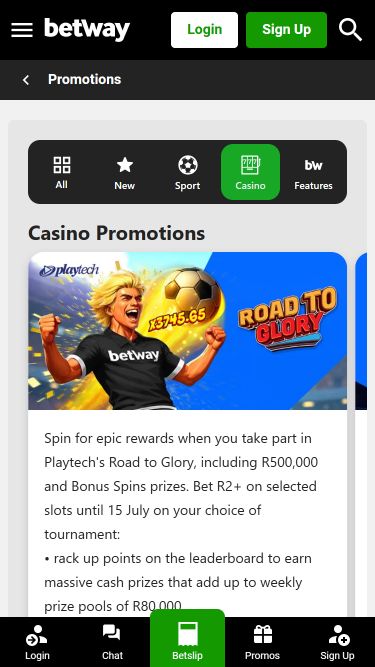 Betway Casino Mobile Promotions