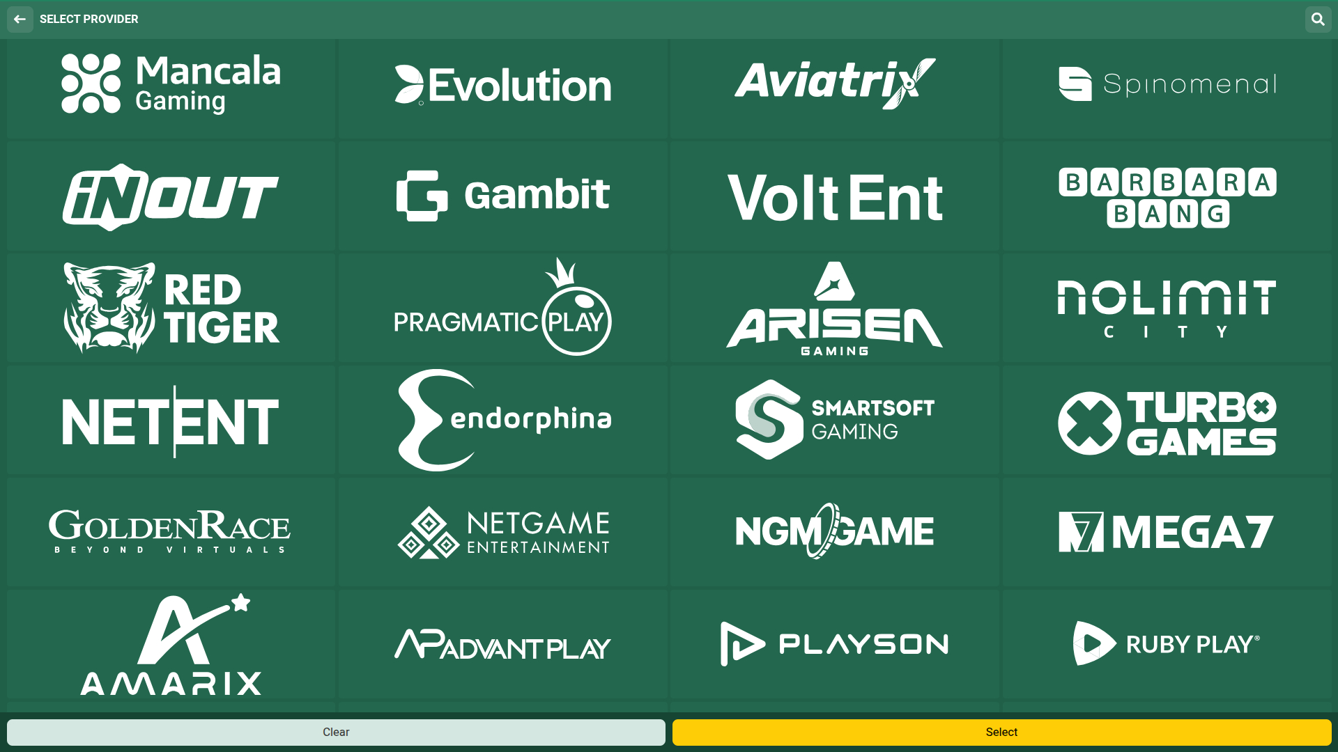 BetWinner Casino Desktop Game Developers