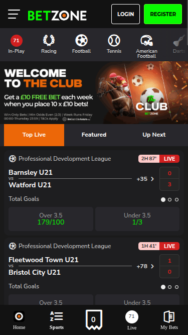 Betzone Casino Mobile Sports