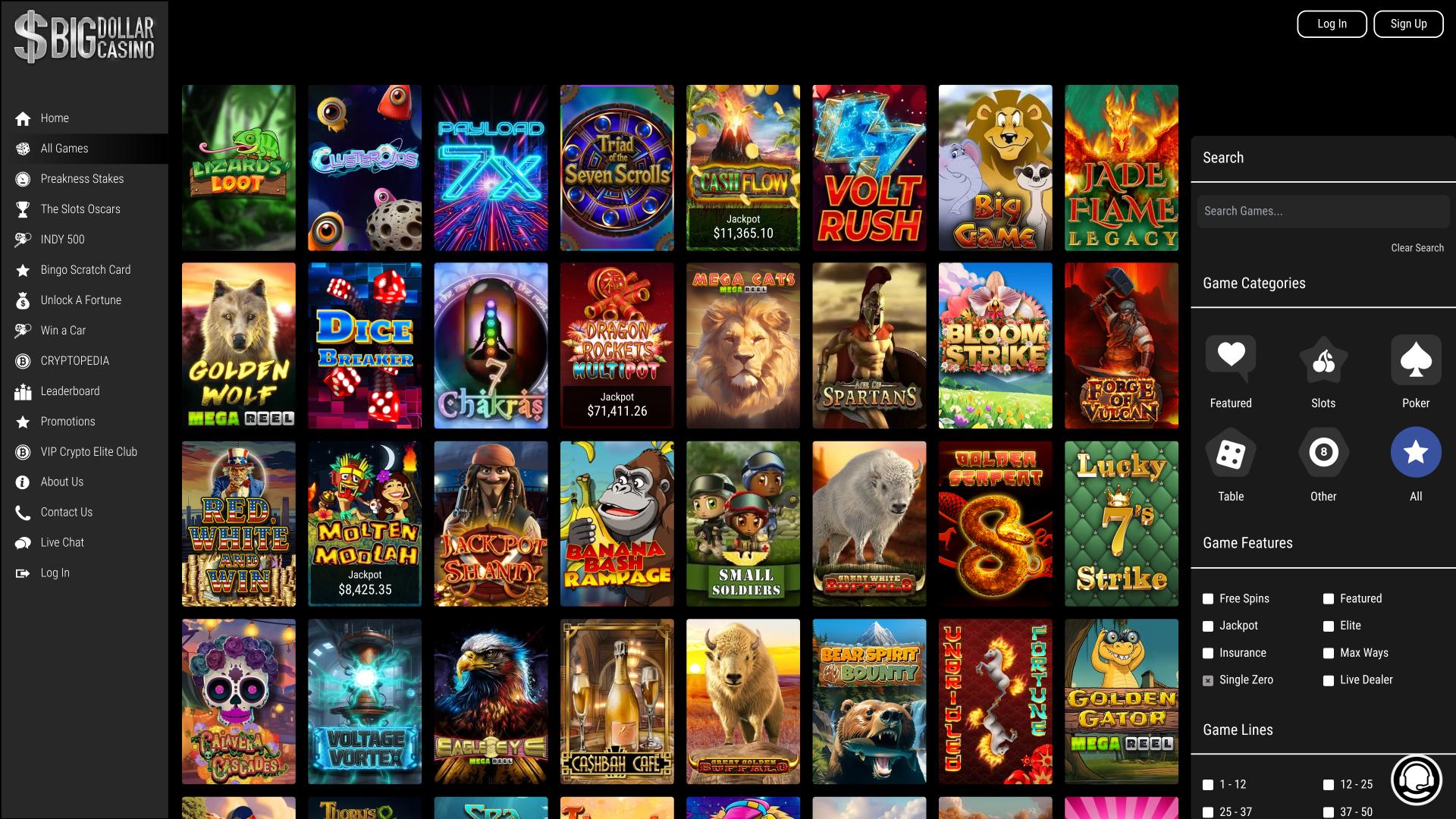 Big Dollar Casino Desktop Games