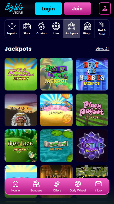Big Win Vegas Casino Mobile Jackpot