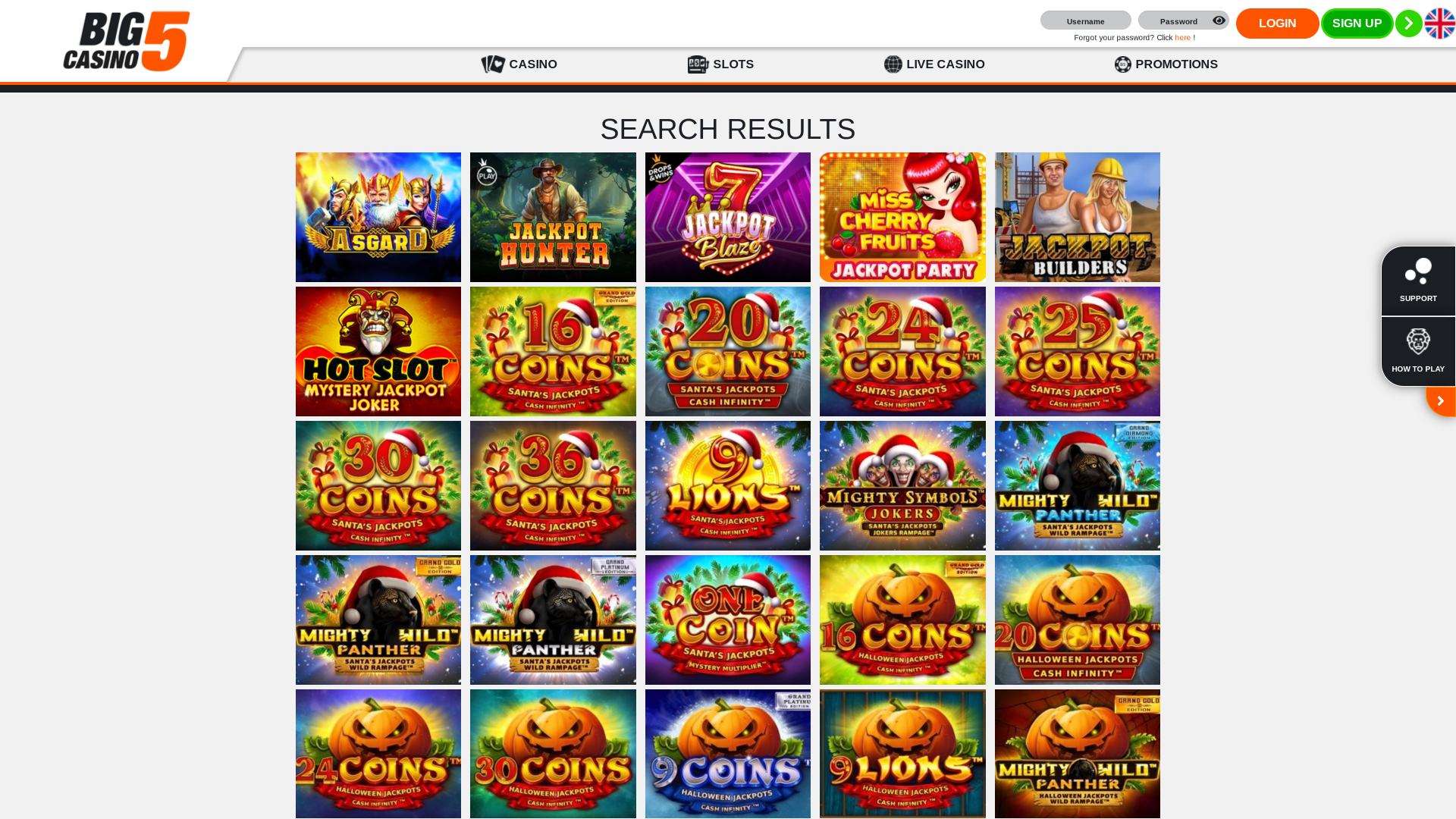 Big5Casino Desktop Jackpot
