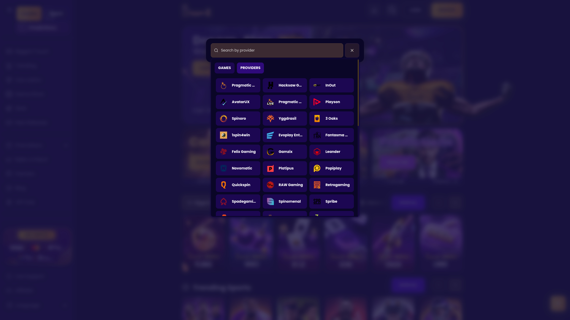 Game Developers screenshot of Biggerz Casino for Desktop