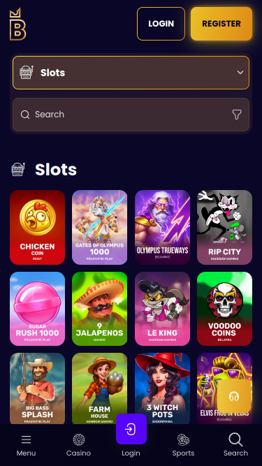 Games screenshot of Biggerz Casino for Mobile