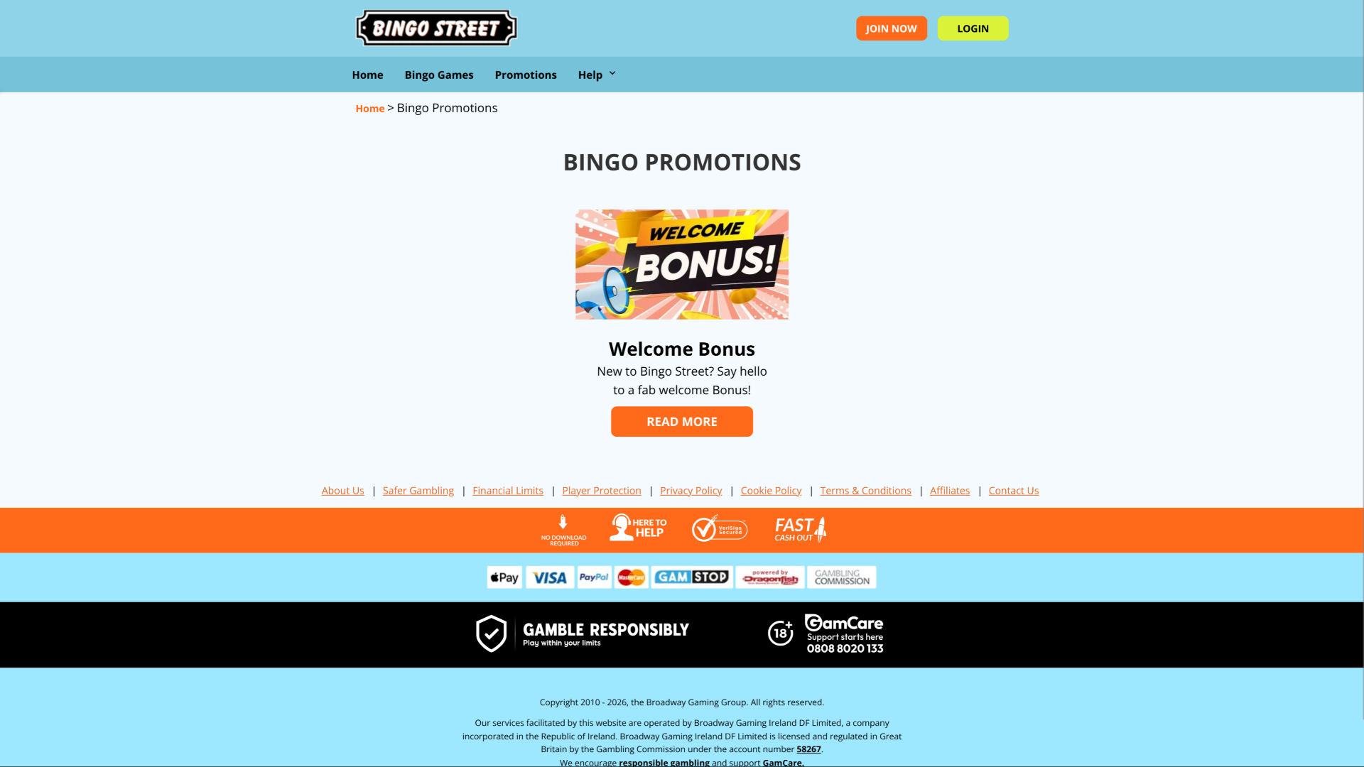 Bingo Street Casino Desktop Promotions
