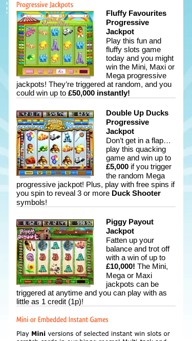 Bingo Street Casino Mobile Jackpot