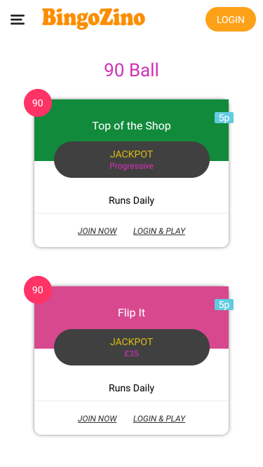 BingoZino Casino Mobile Bingo