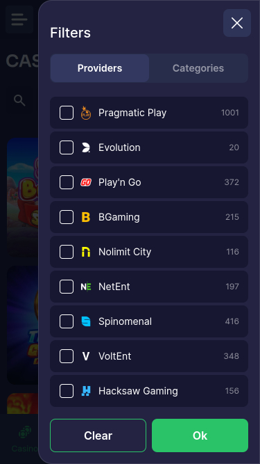 Bino.bet Casino Mobile Game Developers