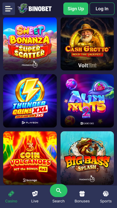 Bino.bet Casino Mobile Games