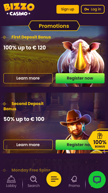 Bizzo Casino Mobile Promotions