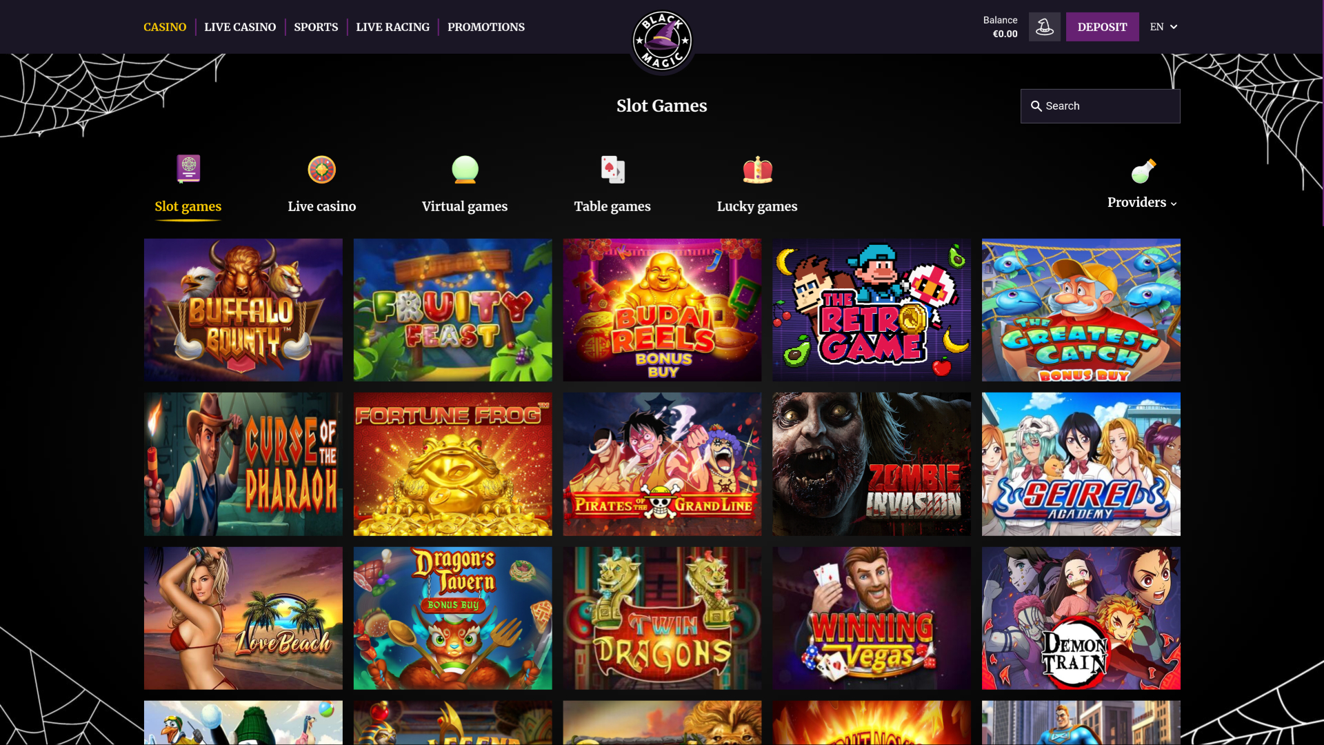 Black Magic Casino Desktop Games