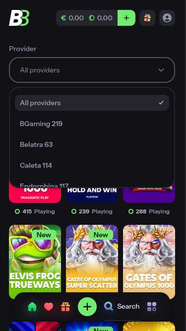 BlazeBet Casino Game Developers Mobile