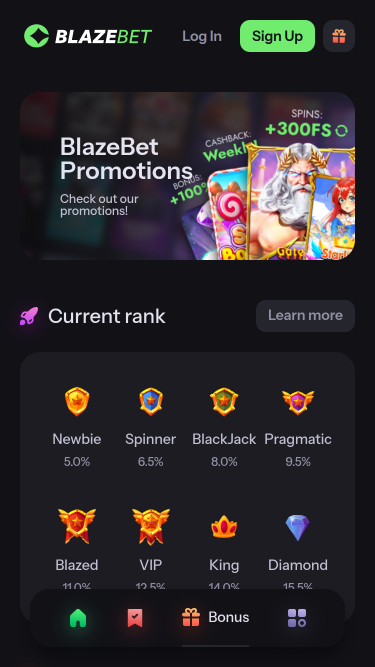 BlazeBet Casino Promotions Mobile