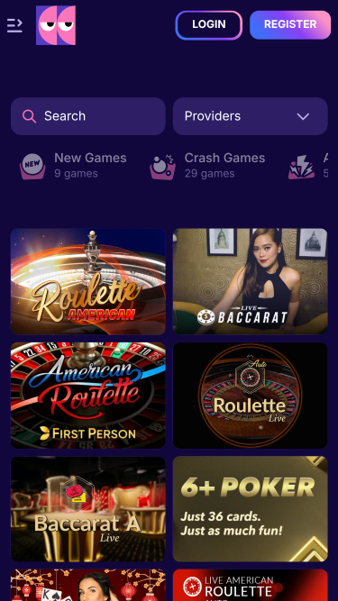 Live Dealer BlindLuck Casino for Mobile