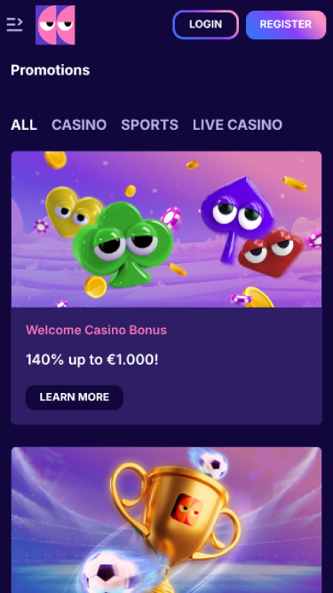 Promotions screenshot of BlindLuck Casino for Mobile