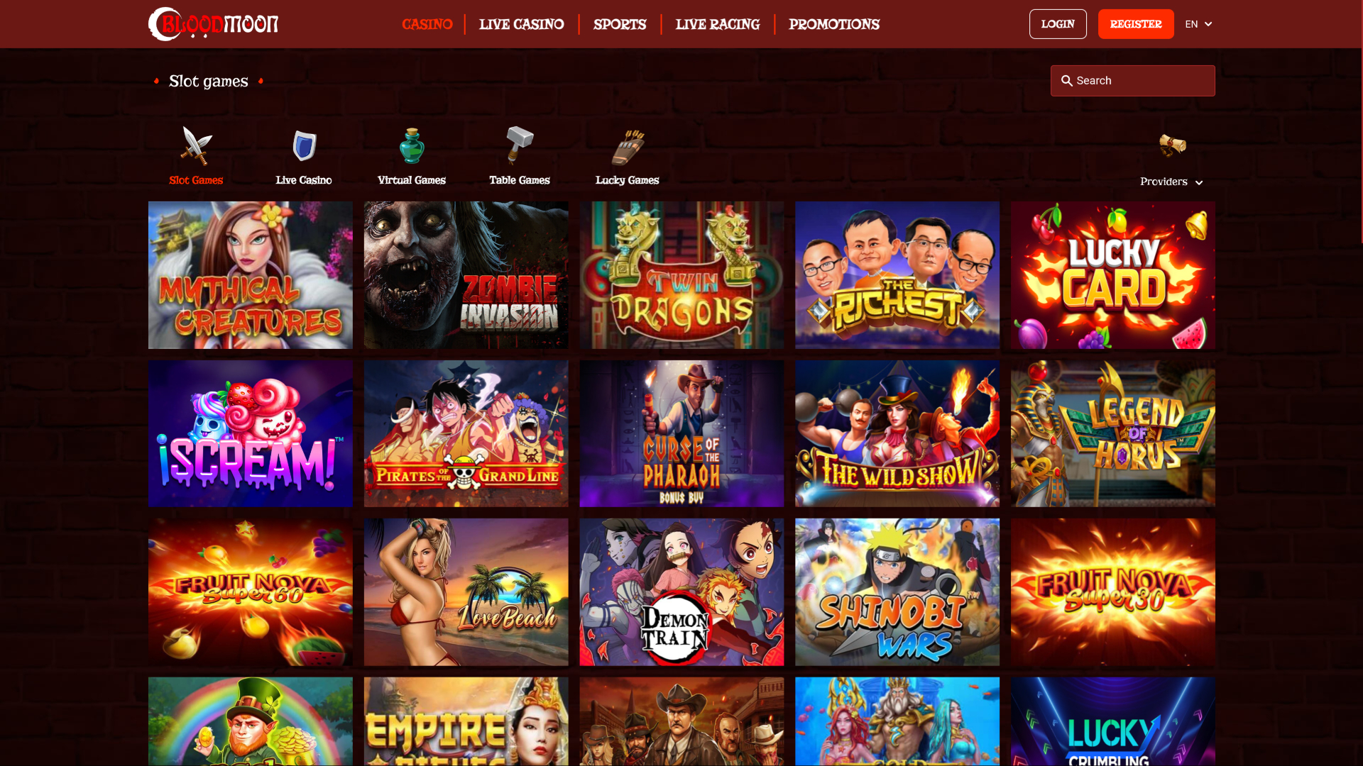 Blood Moon Casino Desktop Games