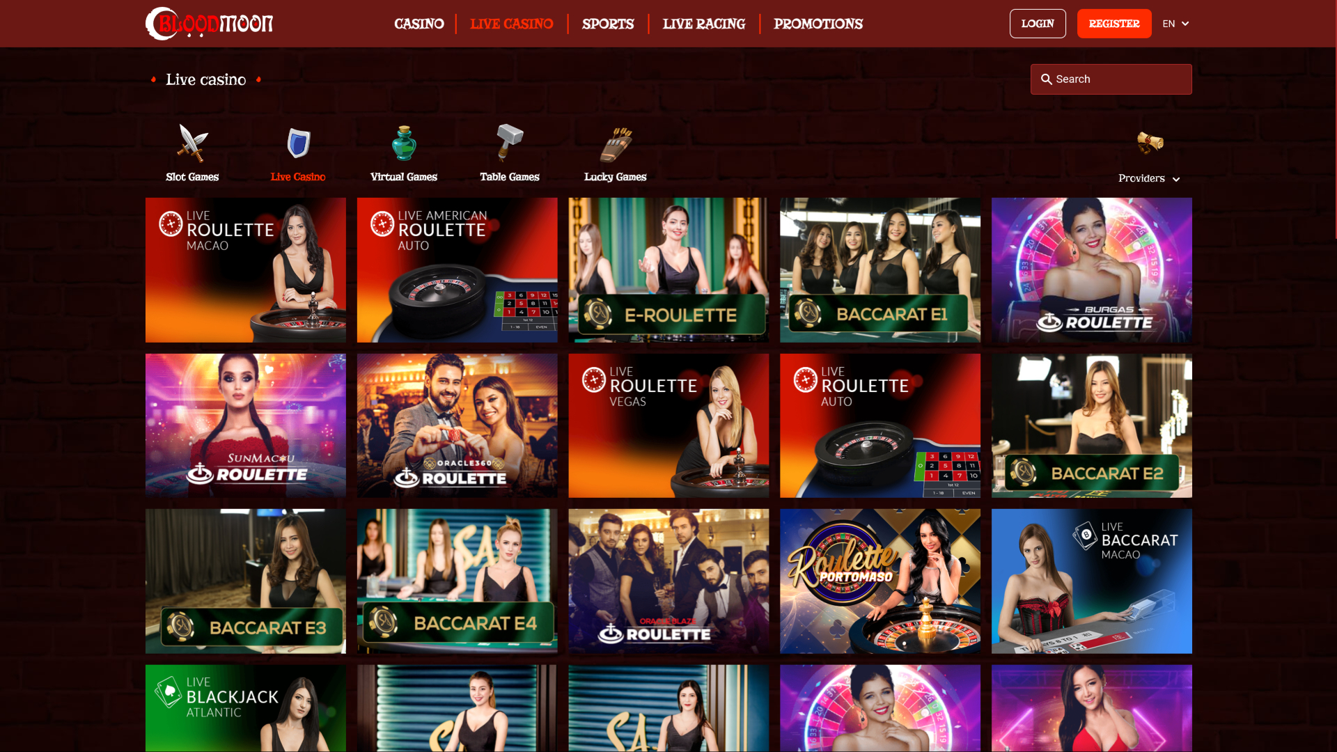 Blood Moon Casino Desktop Live Dealer