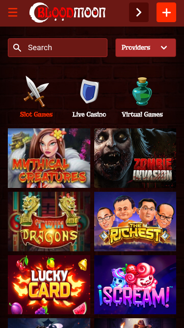 Blood Moon Casino Mobile Games