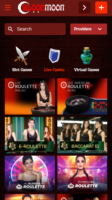 Blood Moon Casino Mobile Live Dealer