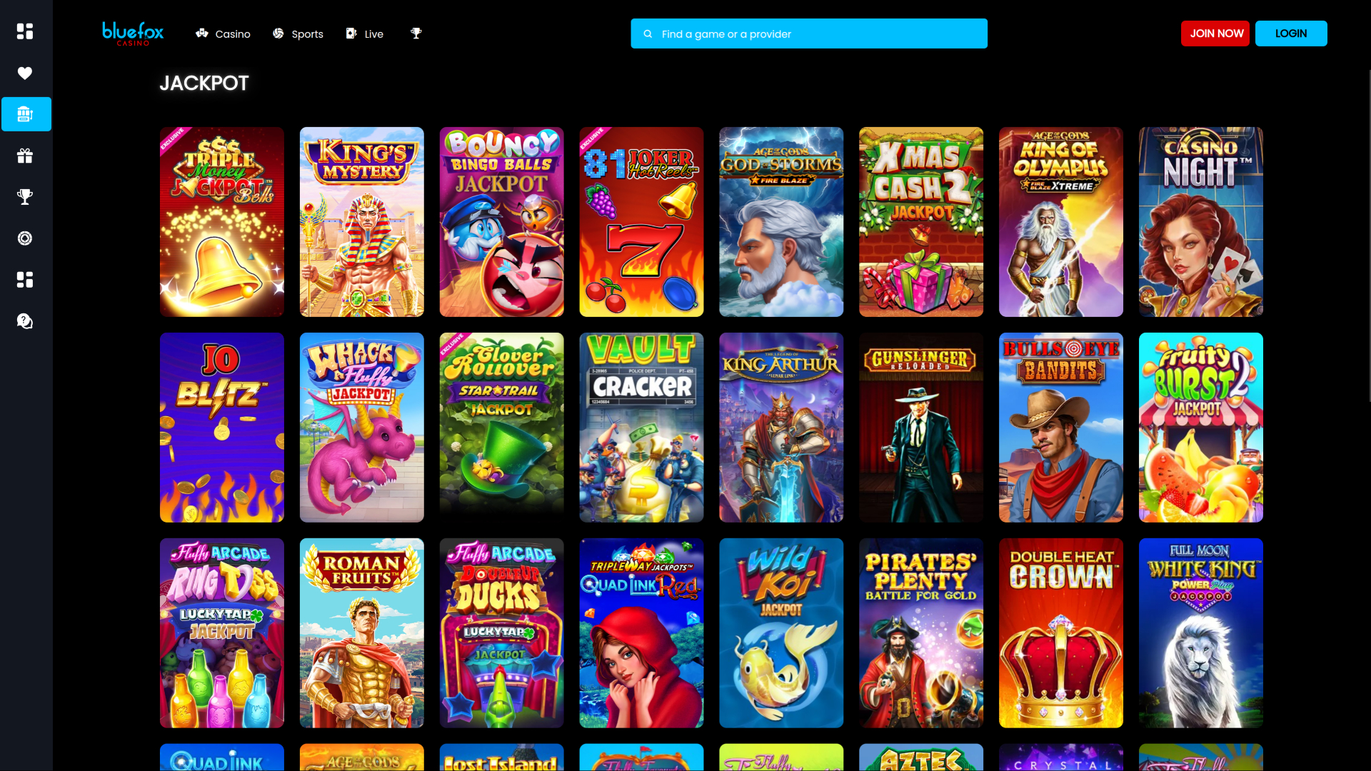 Blue Fox Casino Desktop Jackpot