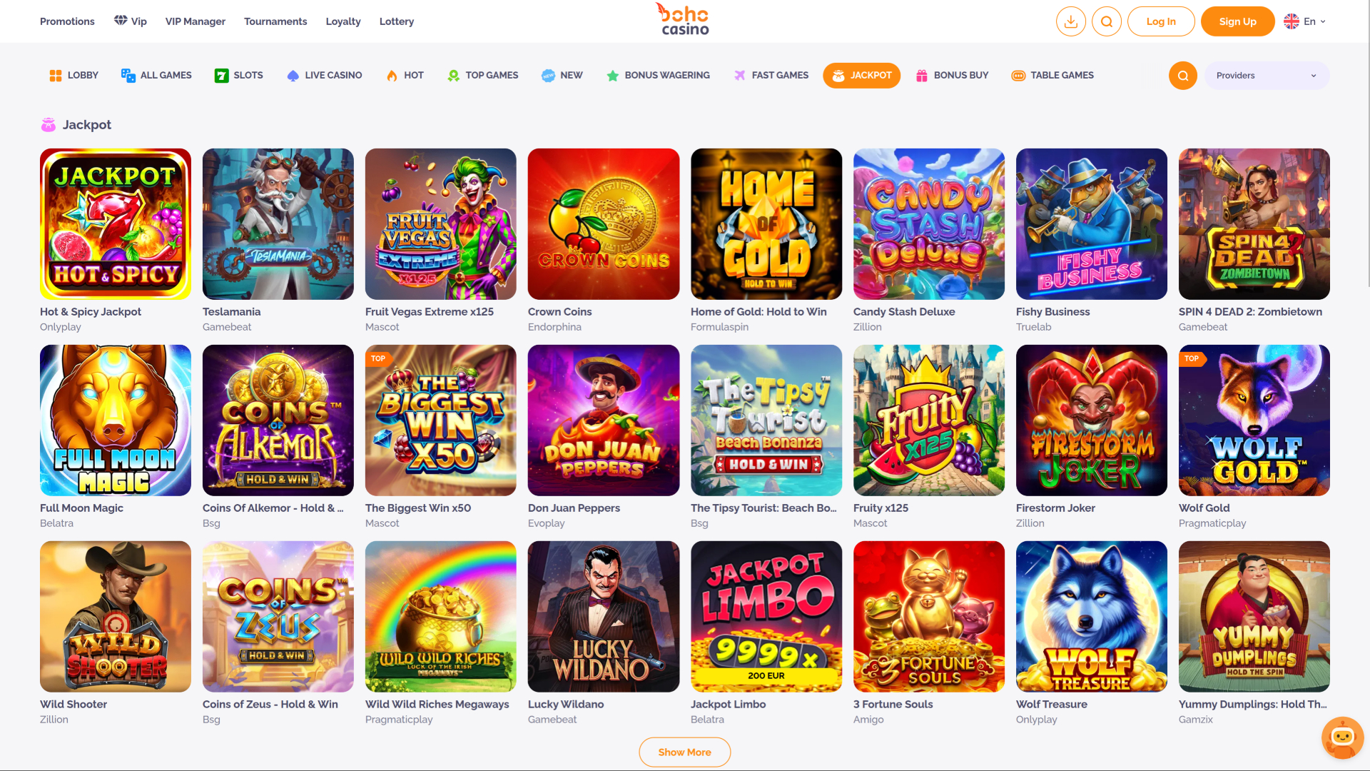 Boho Casino Desktop Jackpot
