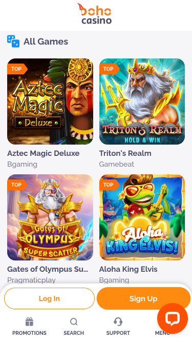 Boho Casino Mobile Games