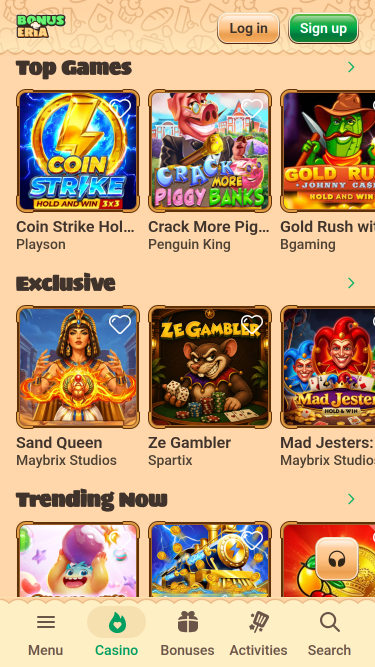 Bonuseria Casino Mobile Games