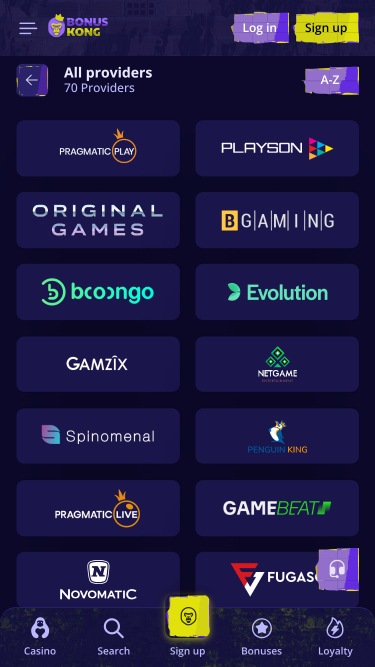 BonusKong Casino Game Developers